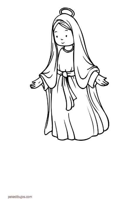 Mary Coloring Page With The Word Mary