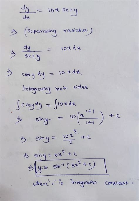 Solved Find The Explicit General Solution Of The Given Differential