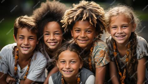 Premium Photo | Friendship of kids at summer camp