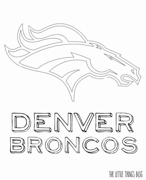 Broncos Logo Coloring Page Denver Broncos Coloring Pages Educative | The Best Porn Website