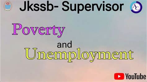 POVERTY AND UNEMPLOYMENT MCQS CUM REVISION SUPERVISOR SPECIALIZATION