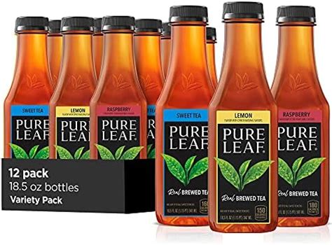 Pure Leaf Iced Tea Subtly Sweet Tea Lower Sugar 185 Ounce Bottles Pack Of 12