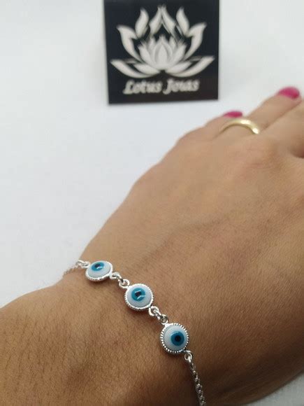 Pulseira Olho Grego Em Prata Elo Produtos Especiais