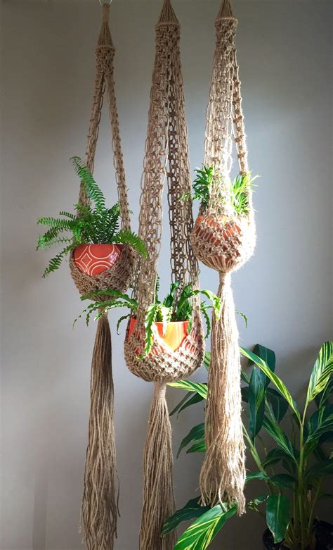 Boho Hippie Macramé Plant Hangers Retro 70s Collection