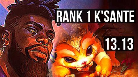 K SANTE Vs GNAR TOP Rank 1 K Sante Rank 4 6 1 9 65 Winrate KR