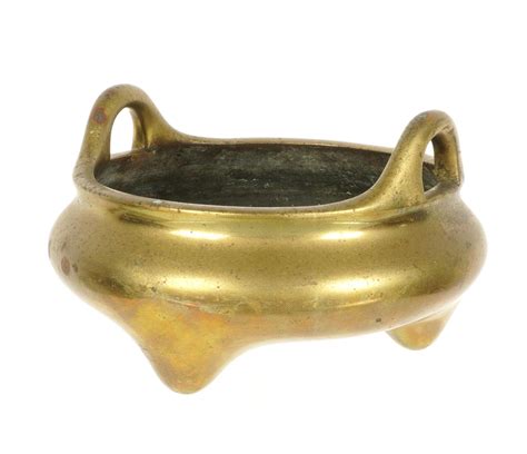 At Auction Chinese Gilt Bronze Tripod Censer