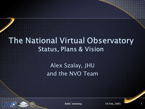 Feb Aaac Meeting The National Virtual Observatory Status