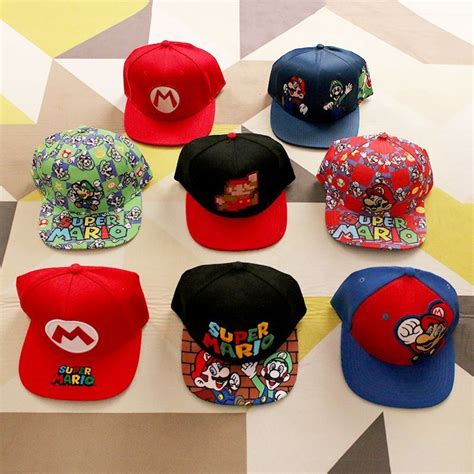 Neu Super Mario Bros Cosplay Snapback Baseball Cap Hat Mütze Kappe