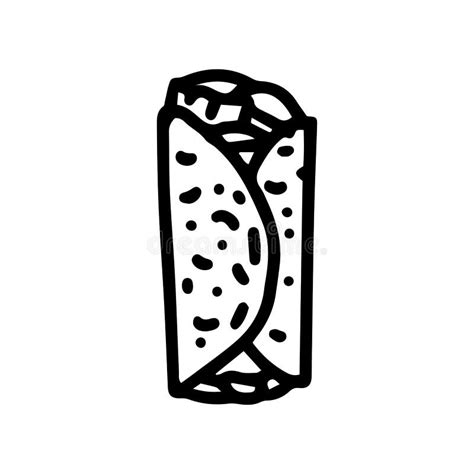 Burrito Clipart Black And White