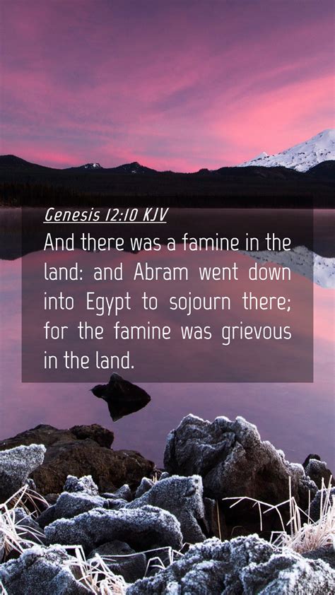 Genesis 1210 Kjv Mobile Phone Wallpaper And There Was A Famine In