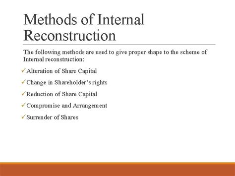internal reconstruction  bhoomika garg introduction internal
