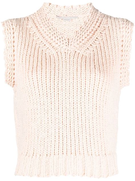 Stella Mccartney Chunky Knit V Neck Vest Farfetch