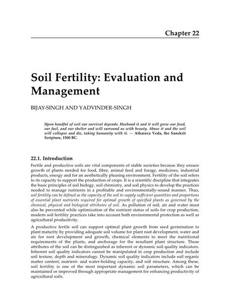 PDF Soil Fertility Evaluation And Management