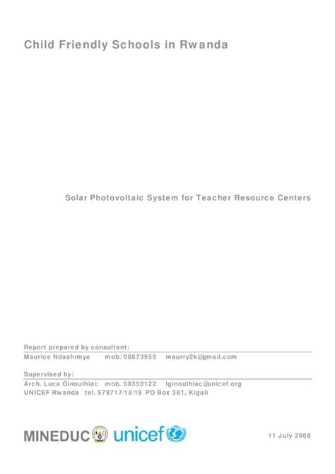 Pdf Unicef Rwanda Solar Pv System For Trc Dokumen Tips