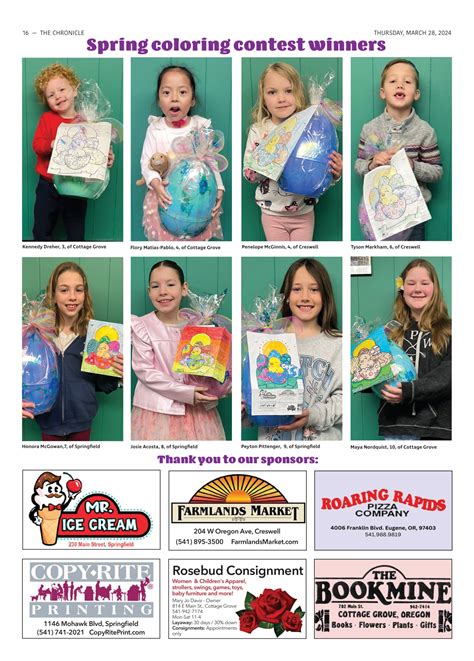 Spring Coloring Contest Winners - The Chronicle