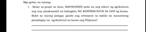 Mga Gabay Na Tanong 1 Batay Sa Graph Sa Itaas StudyX