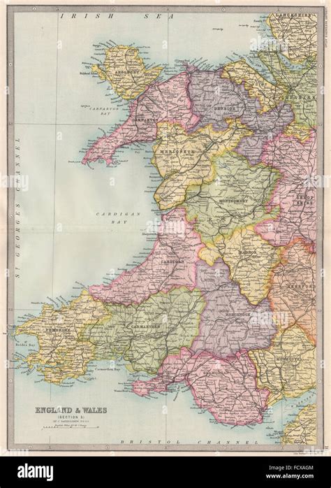 Map of wales counties hi-res stock photography and images - Alamy