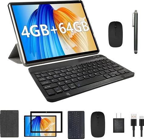 Amazon.com : ZZB ZBCP20T 10 inch Android Tablet with Keyboard, Mouse ...