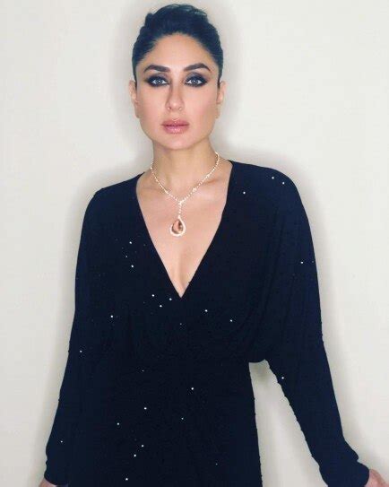 Kareena Kapoor Khan In Thigh Slit Plunging Neckline Black Gown Is