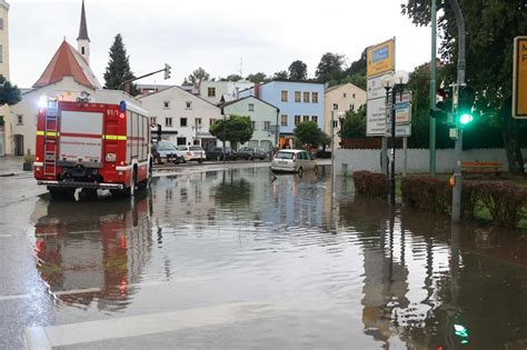 Fotos Überflutete Straßen in Mühldorf