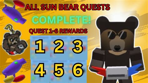 ALL 6 New Sun Bear Quests Complete OP Rewards Roblox Bee Swarm