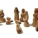 Olive Wood Nativity Figures Cow Donkey Camel Hand Carved Scene