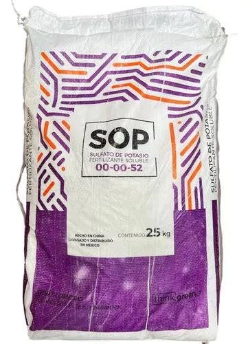 Sulfato De Potasio Sop Soluble Hidroponia Saco Kg Meses Sin Inter S