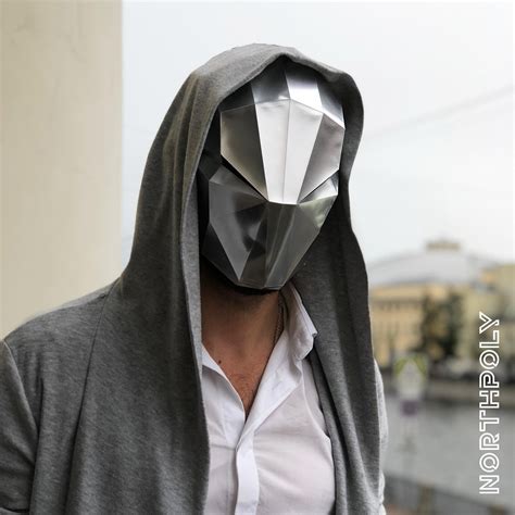 Papercraft Mask Of The Future Gurko Studio Printable Paper Etsy