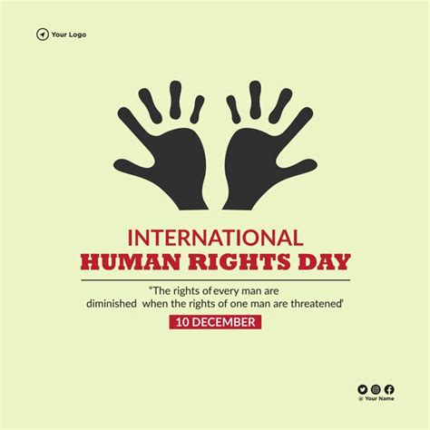 Premium Vector Banner Design Of International Human Rights Day Template