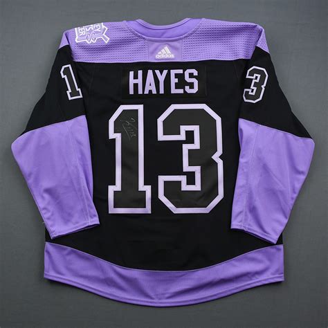 Lot Detail - Kevin Hayes - Warmup-Worn Hockey Fights Cancer Autographed ...