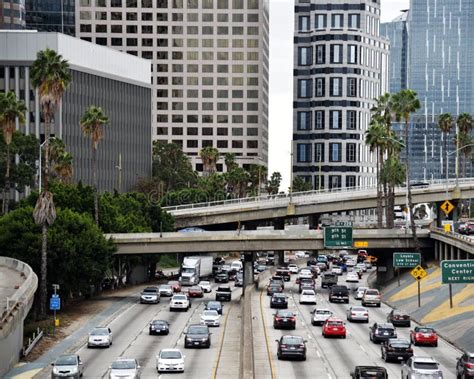 LA Freeway editorial photo. Image of overcast, rise - 107772486