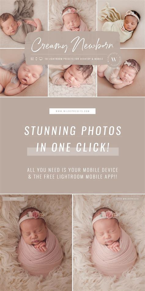 Creamy Newborn Lightroom Presets For Desktop Mobile By Wilde Presets