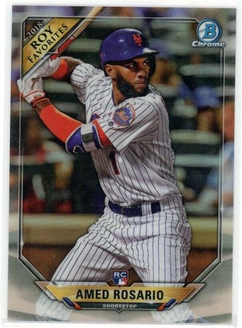 Bowman Baseball Amed Rosario Chrome Roy Favorites Rc Royf Ar Ebay