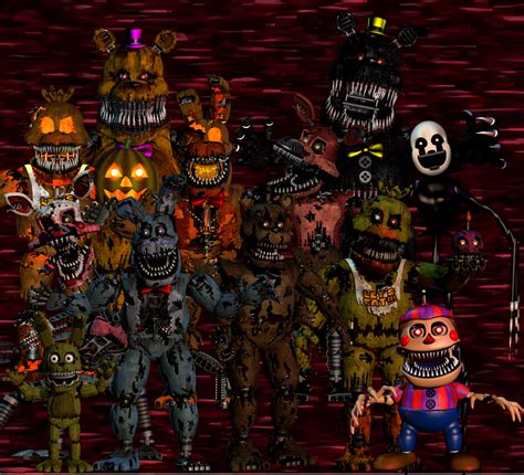 [FNaF/C4D] FNaF 4 Animatronics! by endoskeleton2005 on DeviantArt