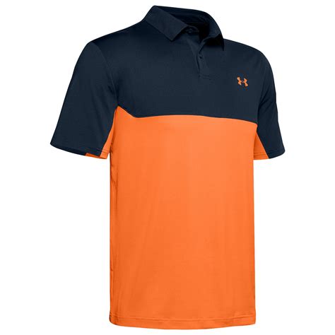 Under Armour Synthetic Performance 20 Colorblock Polo Shirt In Orange