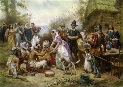 The First Thanksgiving Painting at PaintingValley.com | Explore collection of The First ...