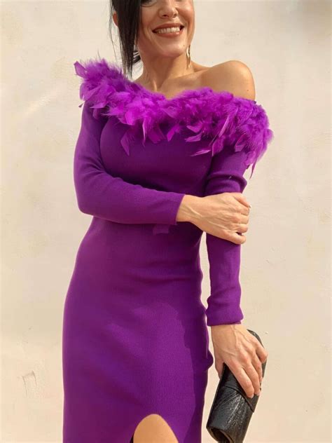 Vestido Glamour Morado Modas Ohara