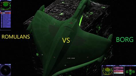 2 Romulan Warbirds VS Borg Cube Star Trek Bridge Commander Battle YouTube