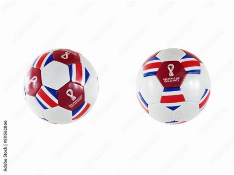 Football or soccer ball design with official 2022 FIFA World Cup logo ...