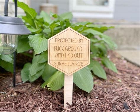 Protected By Fuck Around Find Out Surveillance Sign Etsy