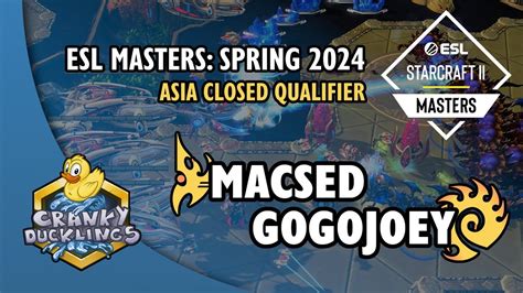 MacSed Vs GogojOey PvZ ESL SC2 Masters Spring 2024 Asia Closed