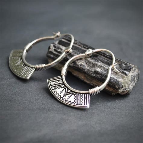 Aztec Hoop Earrings Etsy