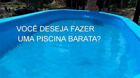 Como Fazer Uma Piscina Barata YouTube