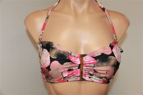 NWT Calvin Klein Swimsuit Bikini 2 Pc Set Sz L Bandeau Strap APK