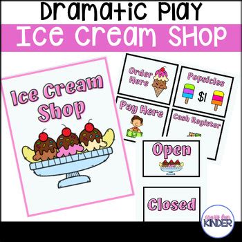 Ice Cream Shop Dramatic Play Pack Teacher Made Twinkl