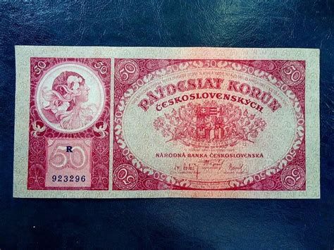 50 Korun 1929 Serie R NEPERFOROVANA MOC Hezka Aukro