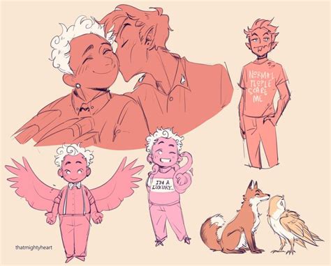 Cat P5 POs In Progress On X Good Omens Book Cute Gay Angels And