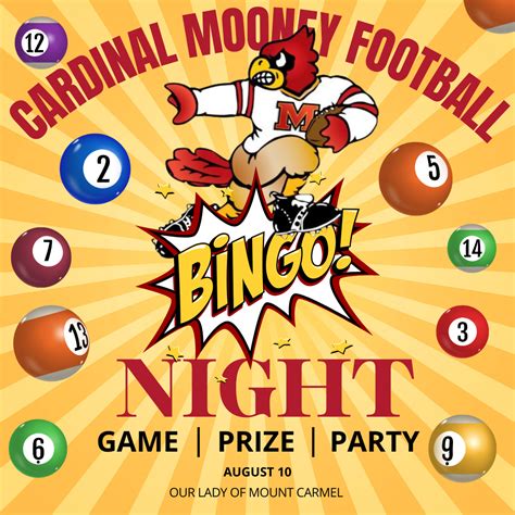Football Bingo Night - Cardinal Mooney🥕 Fortaleça suas apostas online