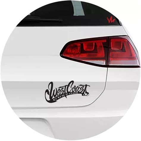 Adesivo West Coast Customs Rebaixado Fixa Jdm Euro Carro MercadoLivre