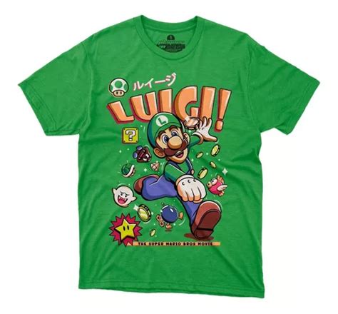 Playera Super Mario Bros Nintendo Luigi Movie Yoshi En Venta En Gustavo